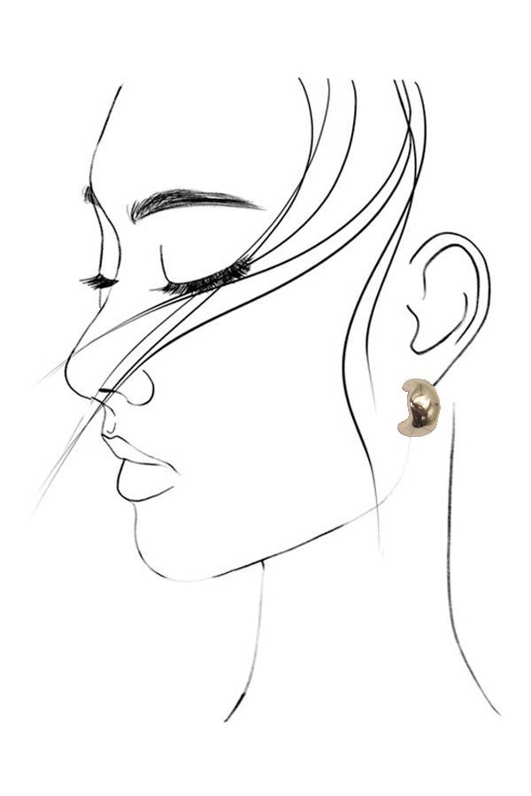 BUBBLY MINI HUGGIE HOOP TRIO EARRINGS GOLD