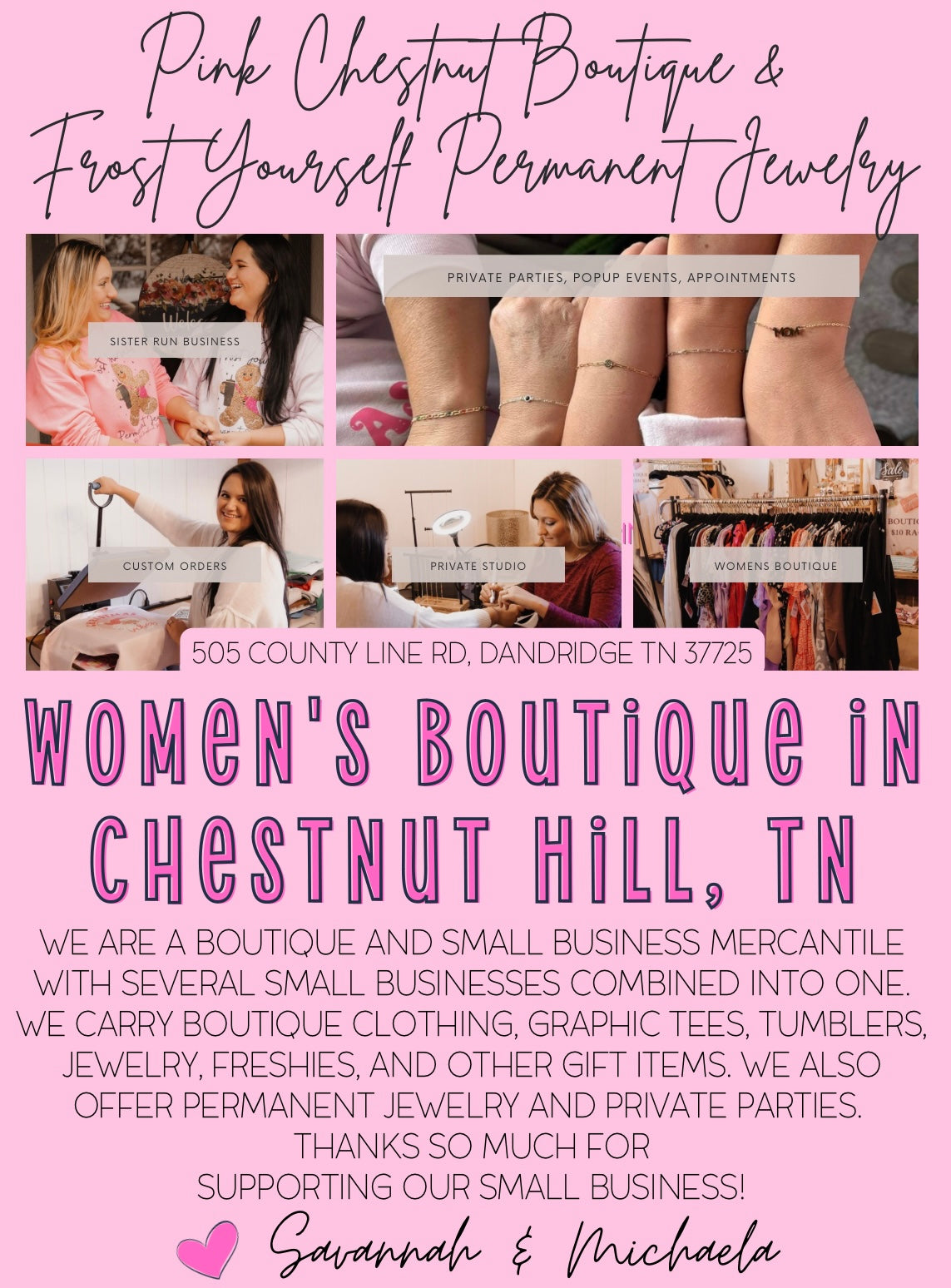 Shopping or Permanent Jewelry Appointment in Store