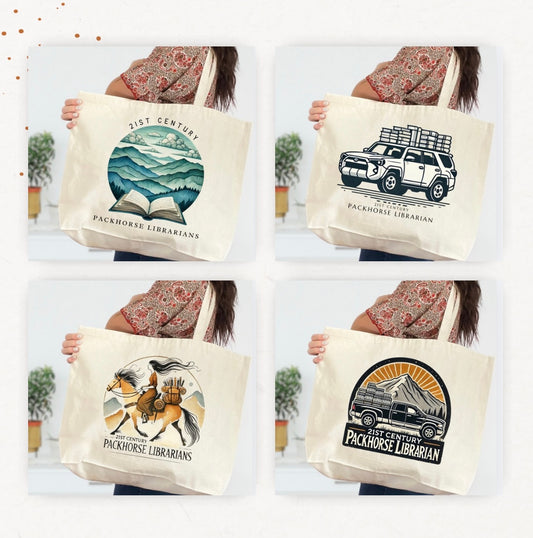 21st Century Packhorse Librarians Tote Bags (Made to Order)