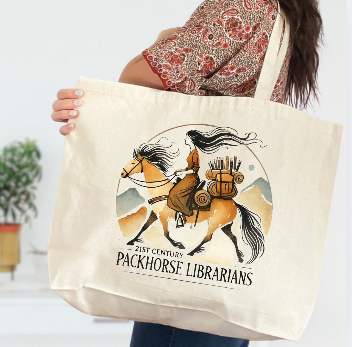 21st Century Packhorse Librarians Tote Bags (Made to Order)