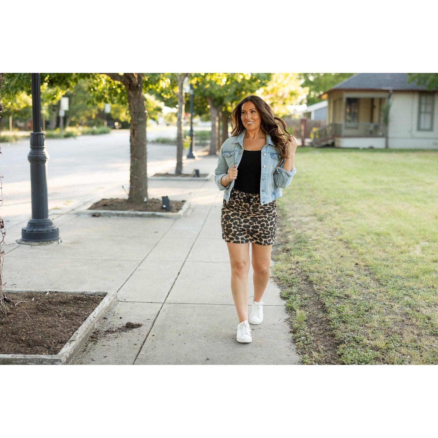 Ready to Ship | The Liana - Leopard 2.0 Jogger Skirt: L/XL (Sizes 12-18) - TC