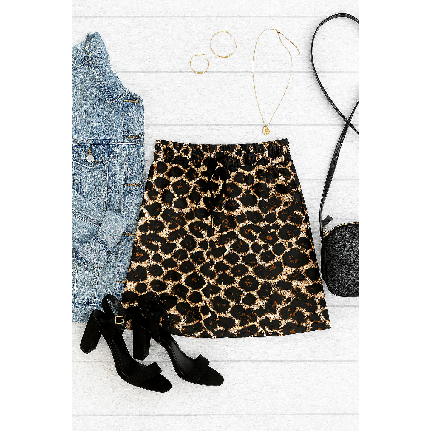 Ready to Ship | The Liana - Leopard 2.0 Jogger Skirt: L/XL (Sizes 12-18) - TC