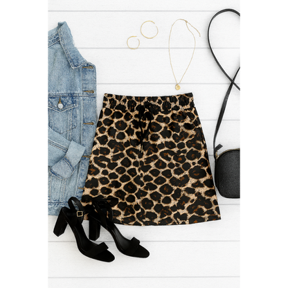 Ready to Ship | The Liana - Leopard 2.0 Jogger Skirt: L/XL (Sizes 12-18) - TC
