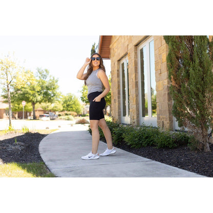 The Bree - Black  BIKER 7-inch SHORTS: S/M (Sizes 4-10) - OS