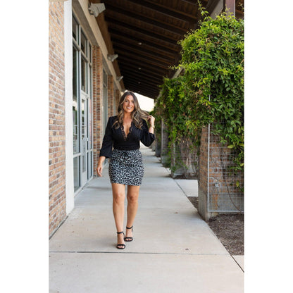 The Stella -  Snow Leopard Jogger Skirt: 2XL/3XL (Sizes 20-28) - TC2