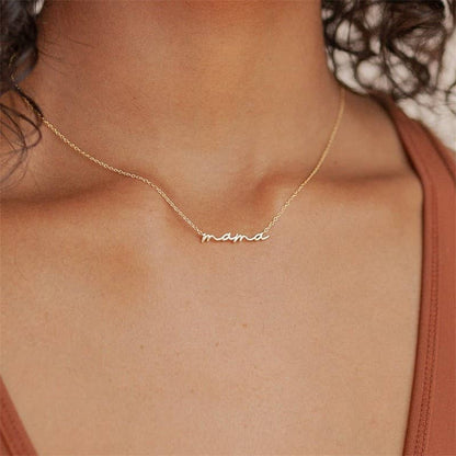 18K STAINLESS STEEL TARNISH FREE MAMA NECKLACE Silver