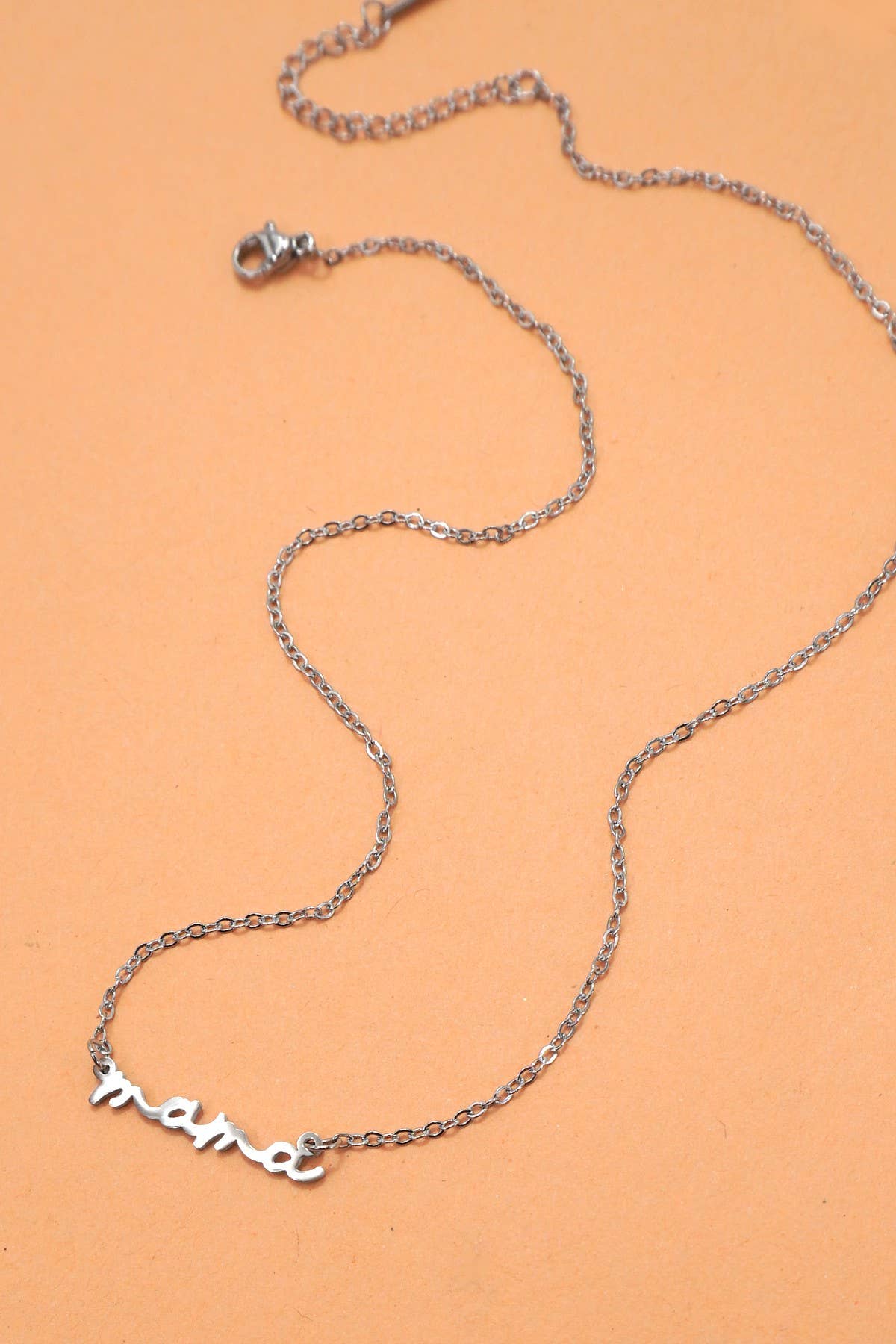18K STAINLESS STEEL TARNISH FREE MAMA NECKLACE Silver