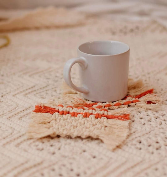 Macrame Mug Rug Set of 2