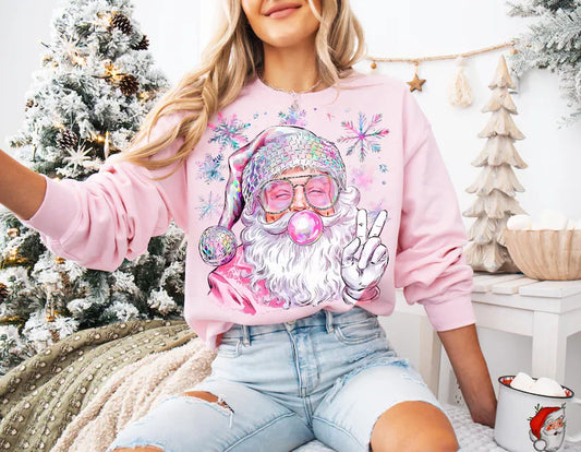 Pink Retro Santa Graphic preorder made to order