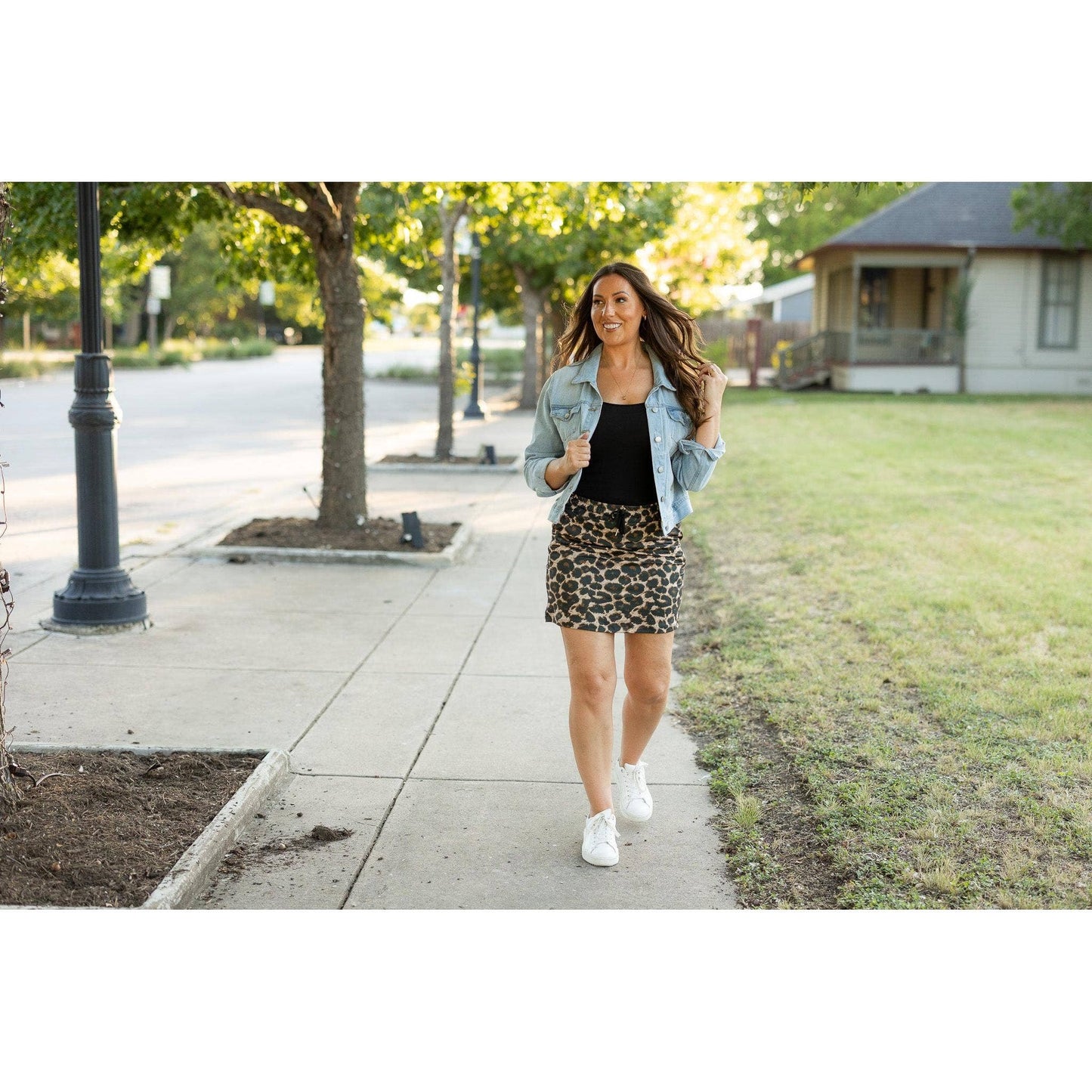 Ready to Ship | The Liana - Leopard 2.0 Jogger Skirt: L/XL (Sizes 12-18) - TC