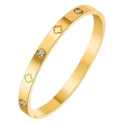 18K NON-TARNISH WATERPROOF STAINLESS STEEL BANGLE GOLD