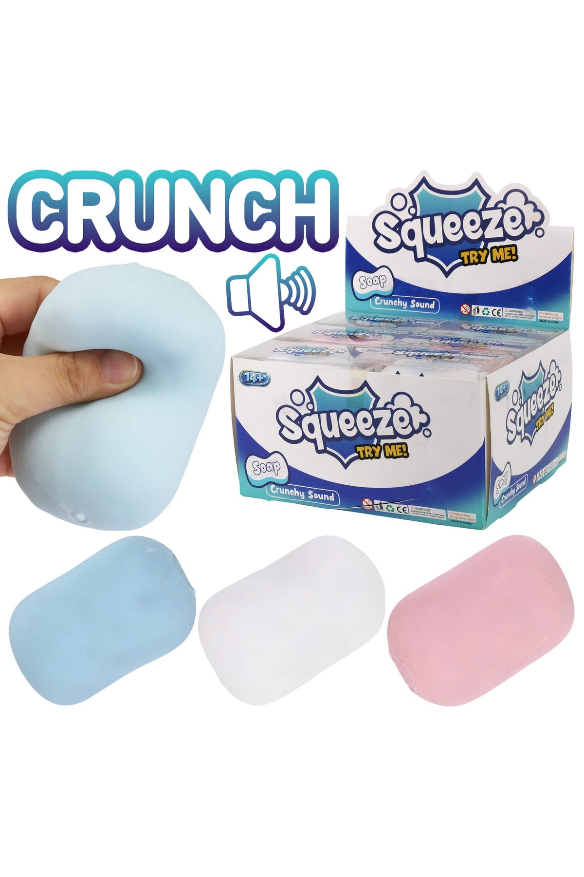 Soap Zero Rebound TPR Crunchy Bead Slime Filled Squishy Toy: ASSORTED / ONE SIZE