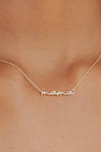 18K STAINLESS STEEL TARNISH FREE MAMA NECKLACE Silver