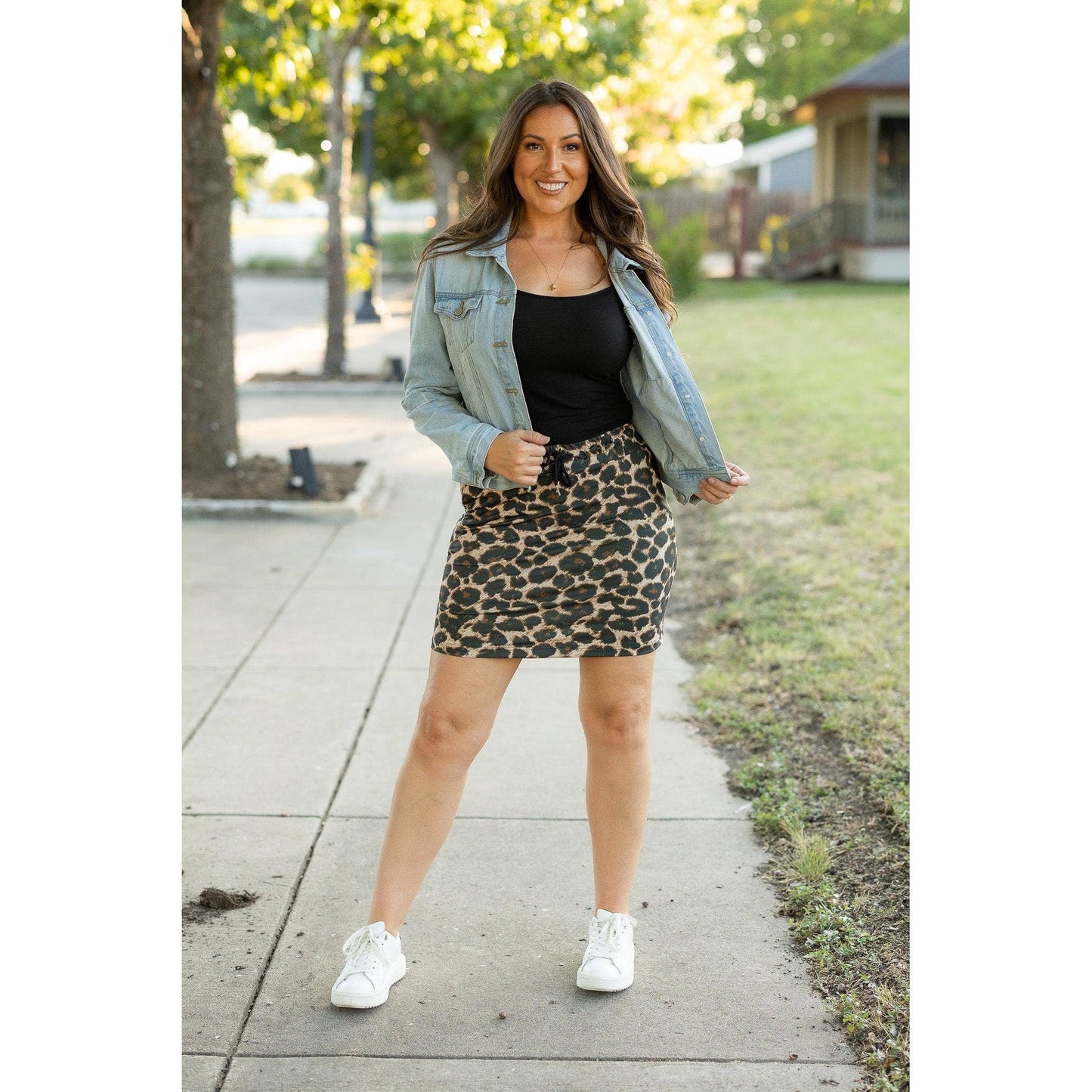 Ready to Ship | The Liana - Leopard 2.0 Jogger Skirt: L/XL (Sizes 12-18) - TC