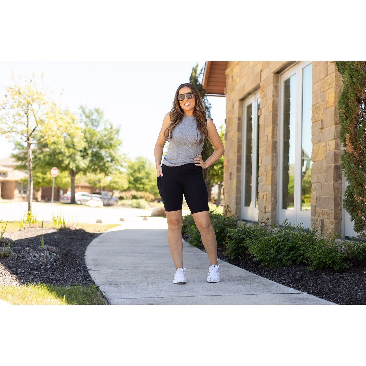 The Bree - Black  BIKER 7-inch SHORTS: S/M (Sizes 4-10) - OS